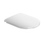 CITY PRO Doux Siège de toilette fermé, Duroplastique, blanc/chrome