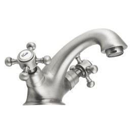 ANTEA Washbasin Mixer Tap avec Pop Up Waste, nickel brossé