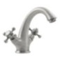 ANTEA Tall Washbasin Mixer Tap with Pop Up Waste, brushed nickel