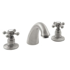 ANTEA 3 Hole Washbasin Robinet de mélange avec les déchets Pop Up, nickel brossé