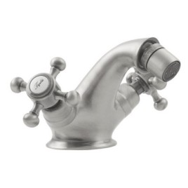 ANTEA Bidet Mixer Tap avec Pop Up Waste, nickel brossé
