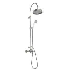 ANTEA Set de douche Combi avec robinet de mélangeur thermostatique, nickel brossé