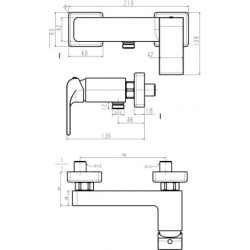 Novaservis Nobless Sharp - Robinetterie de douche, chrome 37061/1,0