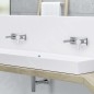 Hansa Designo - Mitigeur de lavabo encastré, 2 trous, chrome 51092183