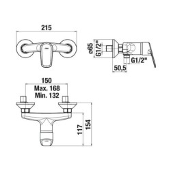 Jika Talas Trendy - Mitigeur de douche, chrome H3312E70044001