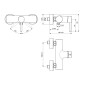 Ideal Standard CeraLine - Robinetterie de douche murale, noir mat BC200U4