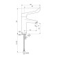 Ideal Standard Ceraplus II - Mitigeur de lavabo Grande avec levier médical, chrome BC106AA