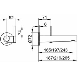 Keuco IXMO - Mitigeur de lavabo encastré, aluminium mat 59516171101