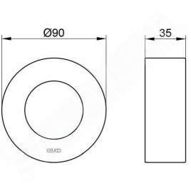 Keuco IXMO - Rosace de rallonge 35 mm, inox 59553070281