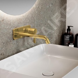 Ideal Standard Joy - Mitigeur de lavabo encastré, bec 220 mm, Brushed Gold A7381A2