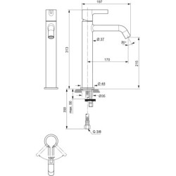 Ideal Standard Joy - Mitigeur de lavabo, Silver Storm BC782GN