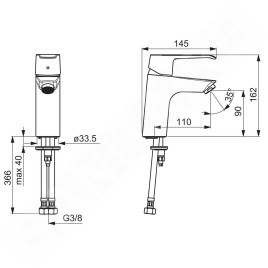 Hansa Polo - Mitigeur de lavabo, chrome 51522286