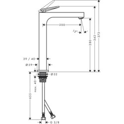 Axor Citterio - Mitigeur pour vasque, chrome/coupe diamant 39151000