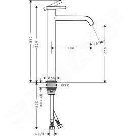 Axor One - Mitigeur pour vasque, chrome 48002000