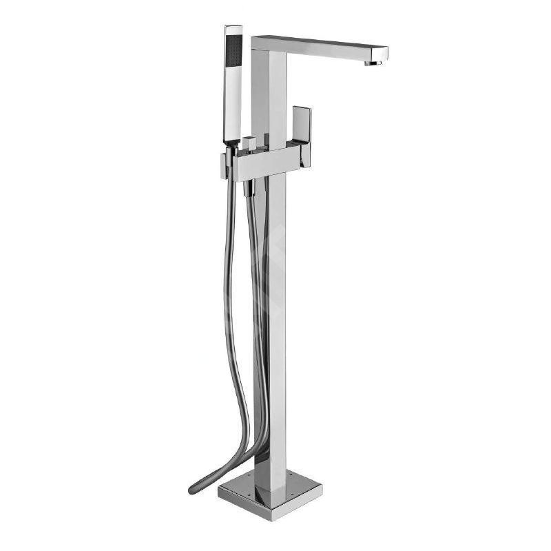 Paffoni Elle - Mitigeur de baignoire montage au sol, avec accessoires et corps, chrome EL033CR