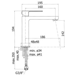 Paffoni Elle - Mitigeur de lavabo avec vidage, chrome EL074KCR