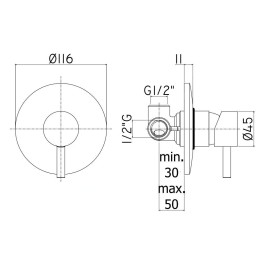 Paffoni Light - Mitigeur encastré avec corps, noir mat LIG010NO