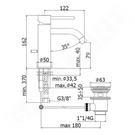 Paffoni Light - Mitigeur de lavabo avec vidage, blanc mat LIG075BO