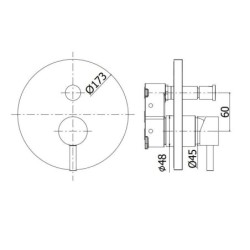 Paffoni Light - Mitigeur encastré pour 2 sorties, blanc mat LIGBOX015BO/M