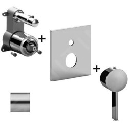 Paffoni Rock - Mitigeur encastré pour 2 sorties, inox ROBOX015ST/M