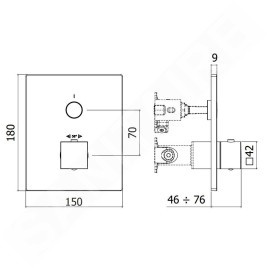 Paffoni Compact Box - Mitigeur de douche thermostatique encastré, inox CPT513ST