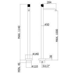 Paffoni Jo - Mitigeur de lavabo au sol, chrome JO031CR