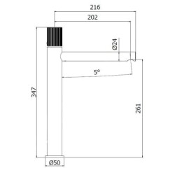 Paffoni Jo - Mitigeur de lavabo, noir mat JO081NO