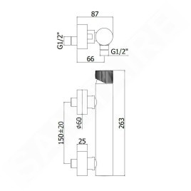 Paffoni Jo - Mitigeur de douche, noir mat JO168NO