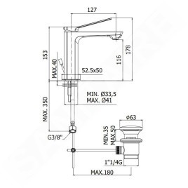 Paffoni Tilt - Mitigeur de lavabo avec vidage, chrome TI075CR