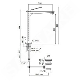 Paffoni Tilt - Mitigeur de lavabo avec vidage, chrome TI085CR