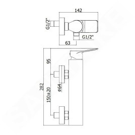 Paffoni Tilt - Mitigeur de douche, noir mat TI168NO