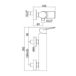 Paffoni Tilt - Mitigeur de douche, chrome TI168CR