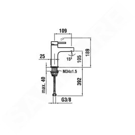 Laufen Twinplus - Mitigeur de lavabo, chrome HF905402100000