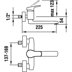 Laufen Citypro - Mitigeur de lavabo à levier avec bec pivotant, chrome HF500923100600
