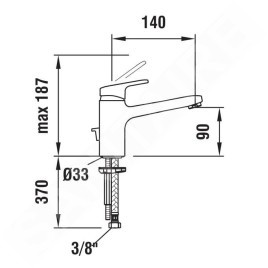 Laufen Citypro - Mitigeur de lavabo à levier, chrome HF500904100000