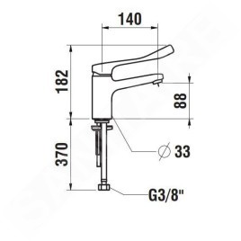 Laufen Citypro - Mitigeur de lavabo à levier, chrome HF500904100094