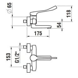 Laufen Citypro - Mitigeur de lavabo à levier avec bec pivotant, chrome HF500922100694