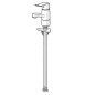 Hansa Care - Mitigeur de lavabo avec bec pivotant, chrome 46152206