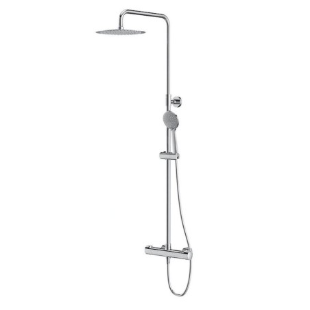 Cersanit City - Set de douche avec thermostat, diamètre 25 cm, 3 jet, chrome S951-340