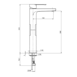 Jika Pure - Mitigeur pour vasque, chrome H3114280041101