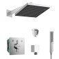 SANITINO - Set de douche avec mitigeur et corps encastré hansgrohe, accessoires kielle, chrome SANI21HHK001