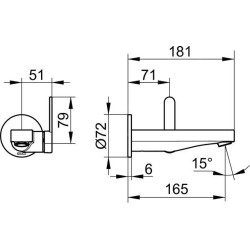 Keuco IXMO - Mitigeur de lavabo encastré, chrome 59516010301