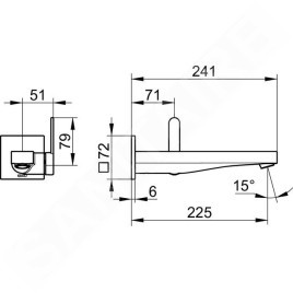 Keuco IXMO - Mitigeur de lavabo encastré, chrome 59516011302
