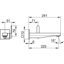 Keuco IXMO - Mitigeur de lavabo encastré, noir mat 59516371302