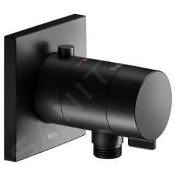 Keuco IXMO - Mitigeur thermostatique encastré, avec raccordement de douche, noir mat 59554370002