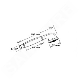 Sapho Reitano Rubinetteria Antea - Pommeau de douche, chrome DOC21