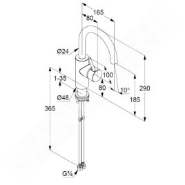 Kludi Bozz - Mitigeur de lavabo, chrome 380280576
