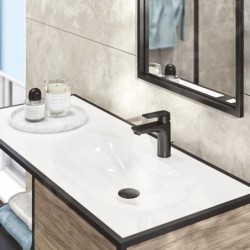 Kludi Pure&Style - Mitigeur de lavabo avec vidage, noir mat 402903975
