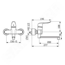Hansa Clinica - Mitigeur de lavabo, chrome 01536283