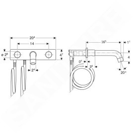 Geberit ONE - Mitigeur de lavabo encastré, chrome 116.462.21.1